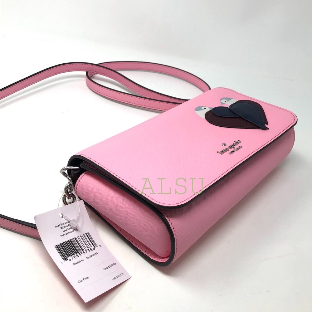 Kate ♠️Spade Small Flap Crossbody Bag Love Birds - Picture 9 of 9